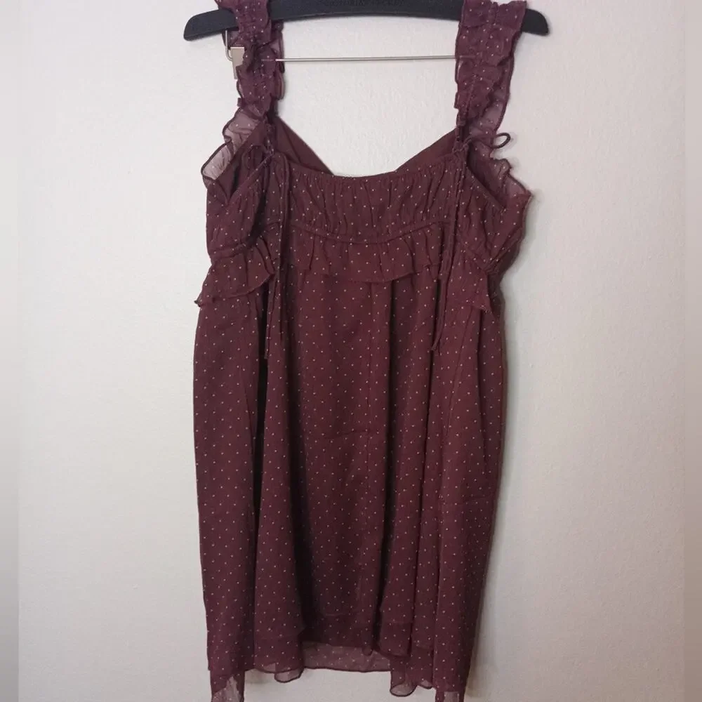 American Eagle Mauve Dress Babydoll Y2K Whimsy Prairie Boho Fairy NEW - Picture 2 of 9